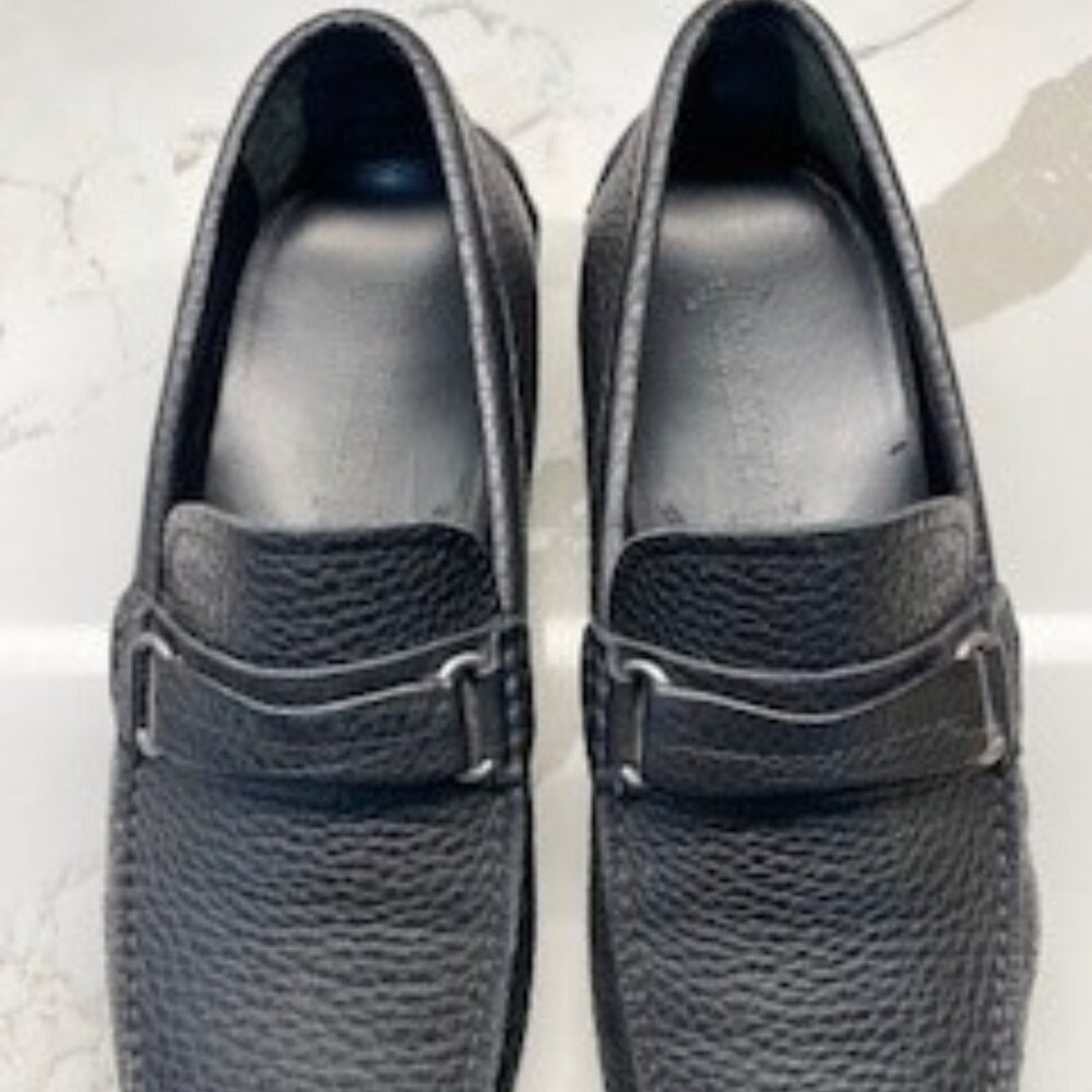 BALLY Waldorf Black Calf Leather Driver Loafers -MENS SZ 8 1/2 US